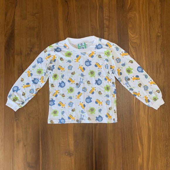 LITTLE BOBDOG Unisex Bamboo Pajamas M 3-4 3T 4T Toddler Animals Elephants PJs - Picture 2 of 7